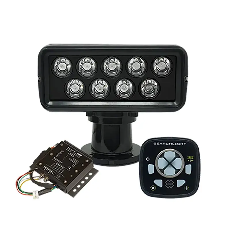 Acr Rcl-100 Led Black Searchlight W/Urp-103 Wired Point Pad, Urc-104 Master Controller [1979] 1