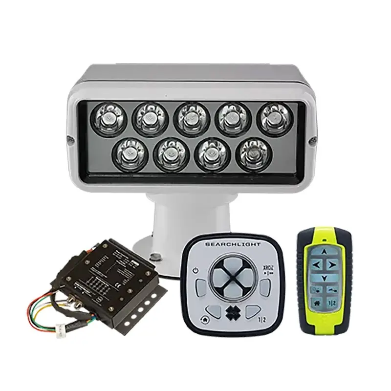 Acr Rcl-100 Led White Searchlight W/Urp-103 Wired Point Pad, Urc-104 Master Controller  Urh-103 Wireless Handheld Remote [1976] 1