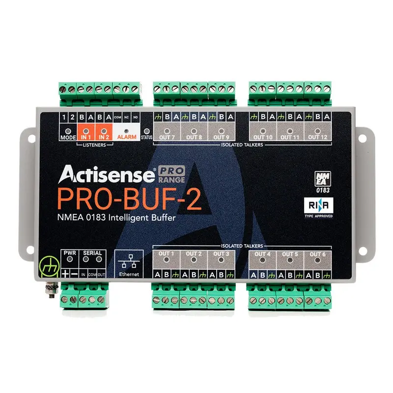 Actisense Pro Nmea 0183 Buffer - 2 Opto Inputs, 12 Iso-Drive Outputs, Serial Port, Ethernet Port, Pluggable Screw Terminal [Pro-Buf-2] 1