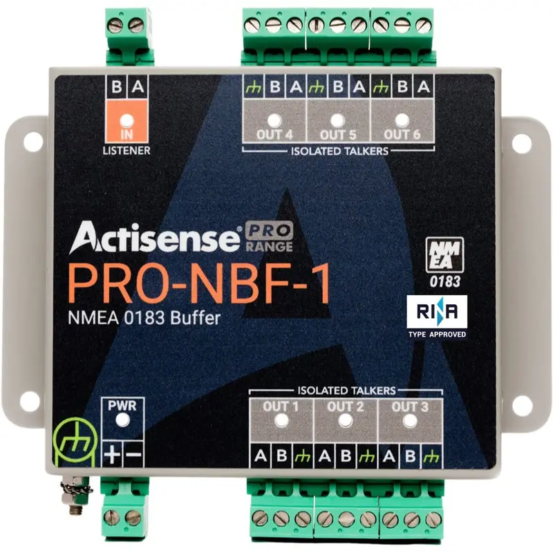 Actisense Pro Nmea Buffer - 1 Opto Input, 6 Iso-Drive Outputs, Serial Port, Pluggable Screw Terminals [Pro-Nbf-1] 1