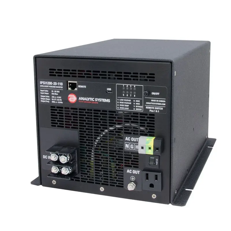 Analytic Systems Ac Intelligent Pure Sine Wave Inverter 1200W, 20-40V In, 110V Out [Ipsi1200-20-110] 1