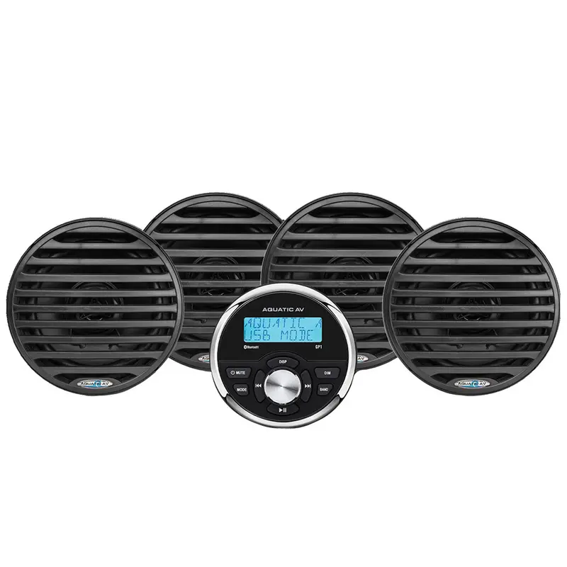 Aquatic Av Economy Gauge Stereo/Speakers Kit - Black [Eg100] 1