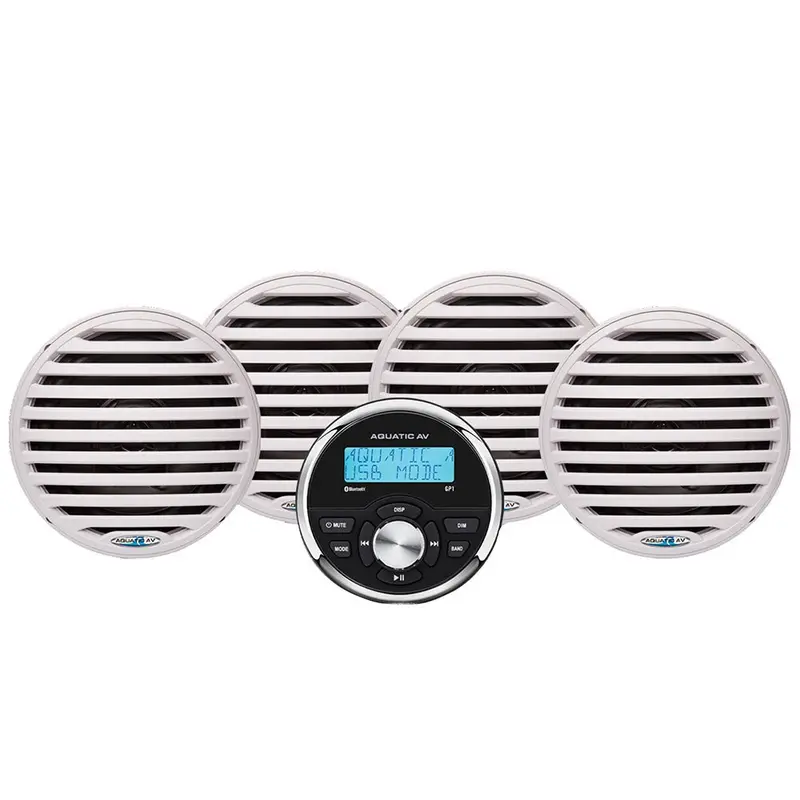 Aquatic Av Economy Gauge Stereo/Speakers Kit - White [Eg200] 1