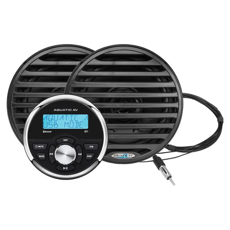 Aquatic Av Gp1 Gauge Stereo  Economy 6.5" Speakers - Black (Pair) [Gp100b] 1