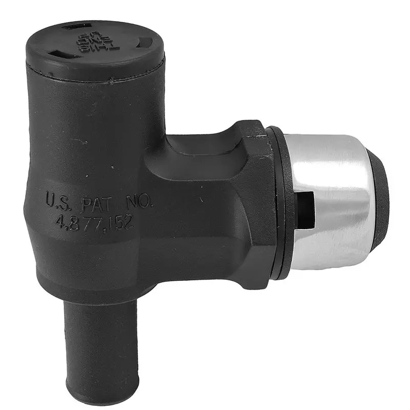 Attwood 90 P-Trap Fuel Tank Vent - Black W/Stainless Steel Trim Cover [66419-3] 1