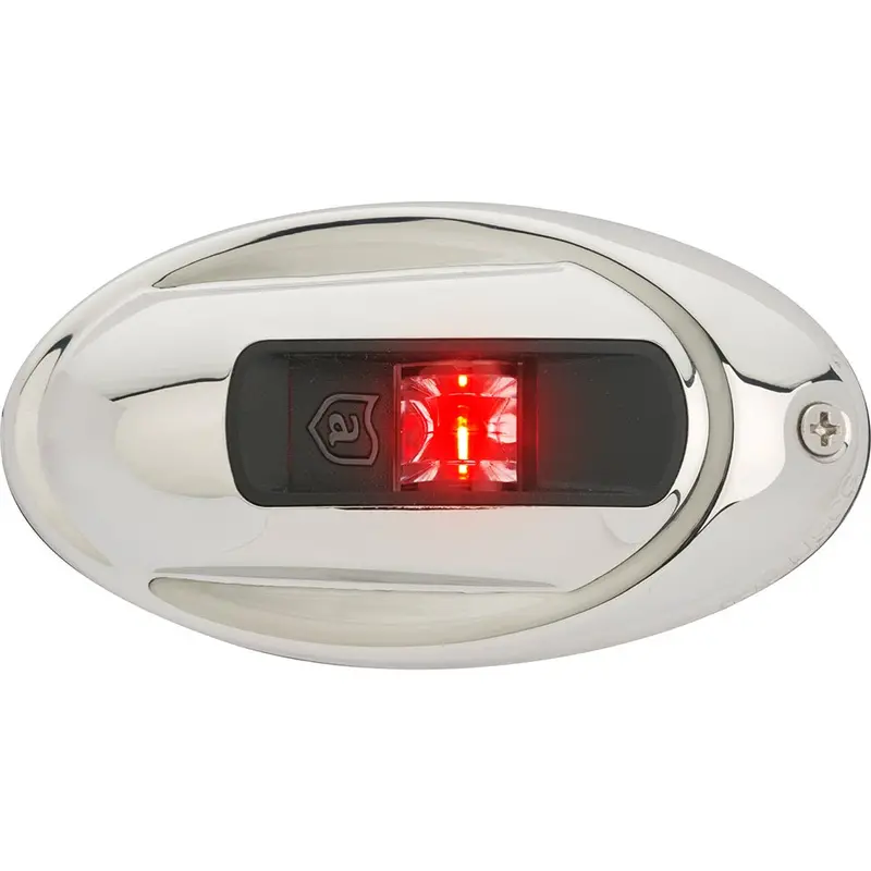 Attwood Lightarmor Vertical Surface Mount Navigation Light - Oval - Port (Red) - Stainless Steel - 2Nm [Nv4012ssr-7] 1