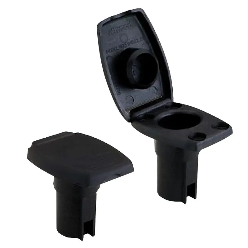 Attwood Oval 2-Pin Base F/Angled Pole - Black [91022-7] 1