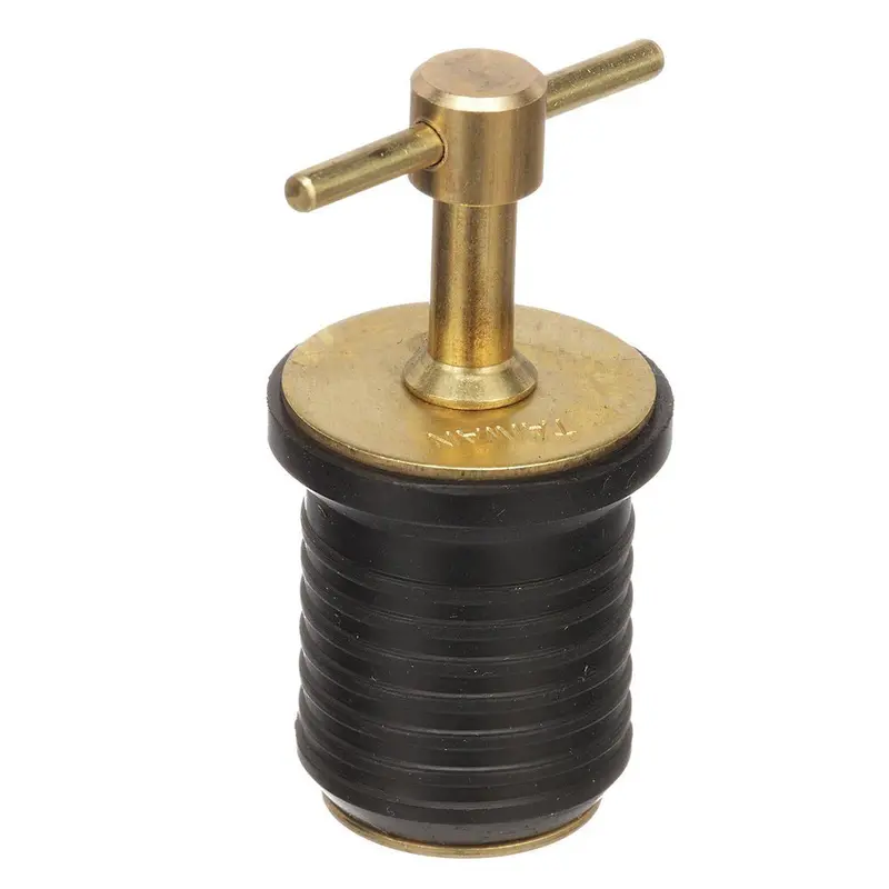 Attwood T-Handle Brass Drain Plug - 1" Diameter [7526A7] 1