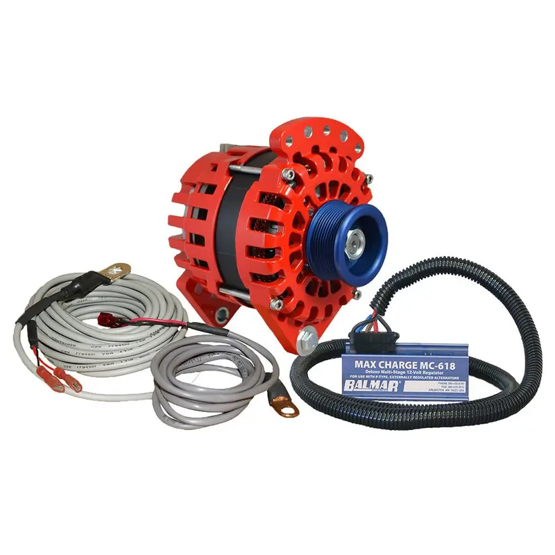 Balmar Alternator 170 Amp Kit 12V 3.15" Dual Foot Saddle J10 Pulley Regulator  Temp Sensor [Xt-Cr-170-J10-Kit] 1