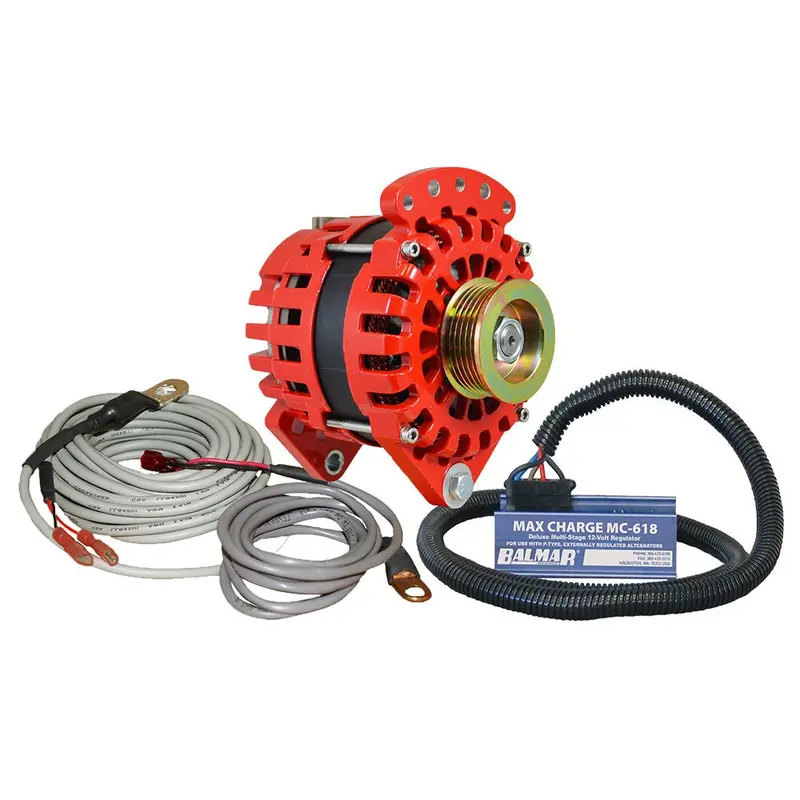 Balmar Alternator 170 Amp Kit 12V 3.15" Dual Foot Saddle K6 Pulley Regulator  Temp Sensor [Xt-Cr-170-K6-Kit] 1
