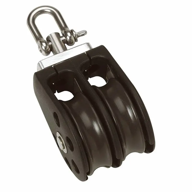 Barton Size 2 35Mm Plain Bearing Pulley Block Double W/Swivel [N02230] 1