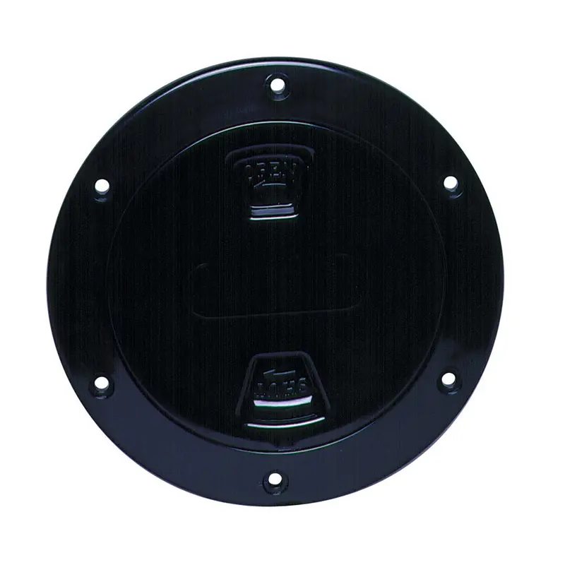 Beckson 4" Smooth Center Screw-Out Deck Plate - Black [Dp40-B] 1