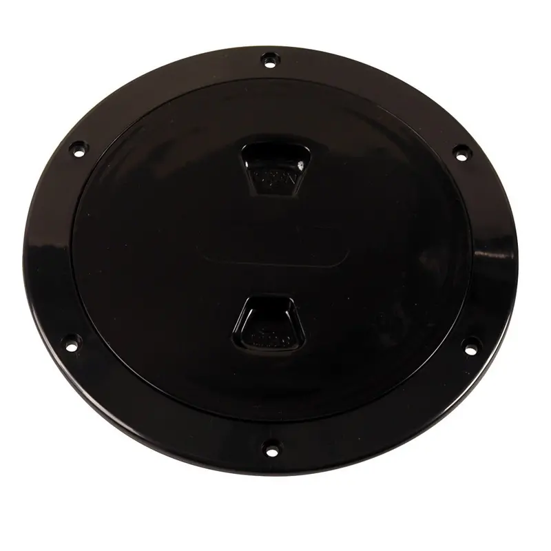 Beckson 6" Smooth Center Screw-Out Deck Plate - Black [Dp60-B] 1