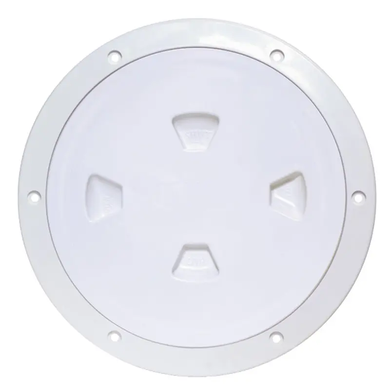 Beckson 8" Smooth Center Screw-Out Deck Plate - White [Dp80-W] 1
