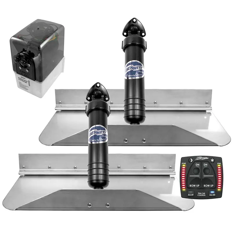 Bennett Marine 18X9 Hydraulic Trim Tab System W/One Box Indication [189Obi] 1