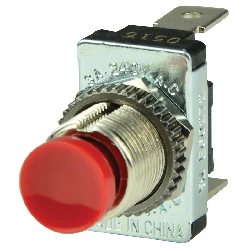 Bep Red Spst Momentary Contact Switch - Off/(On) [1001401] 1