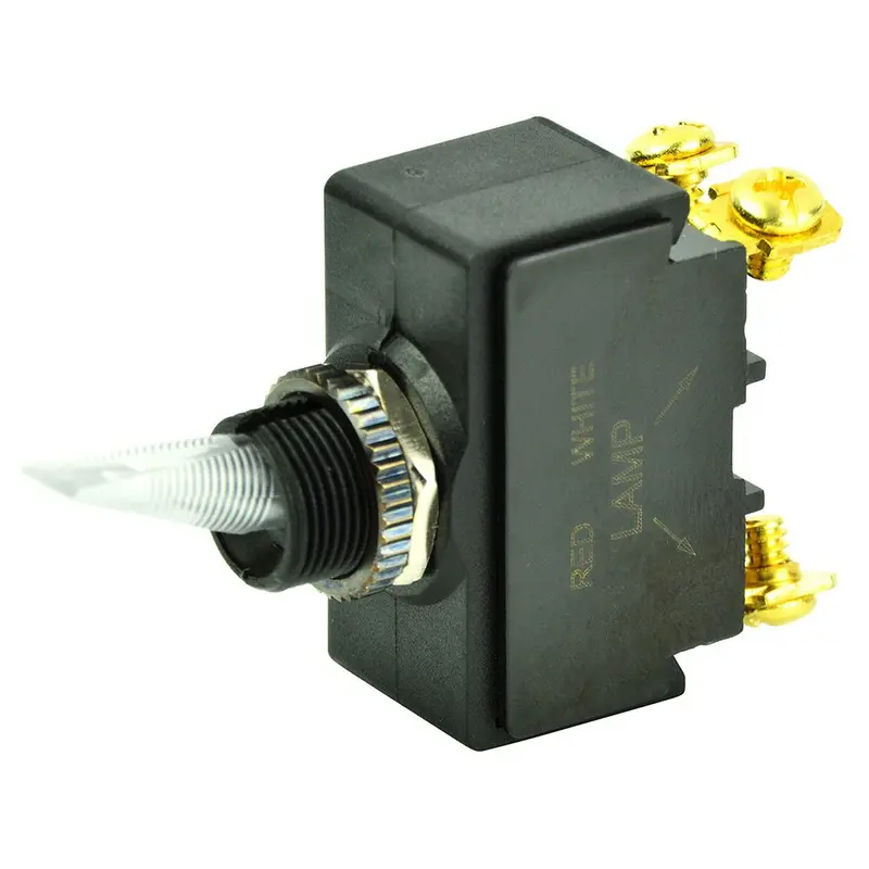 Bep Spst Lighted Toggle Switch - Red Led - 12V - #6-32 Terminal - On/Off [1001908] 1