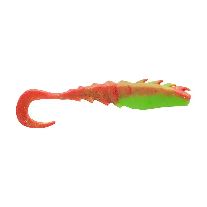Berkley Gulp! Saltwater Nemesis Prawn Curl Tail - 4" - Nuclear Chicken [1551579] 1