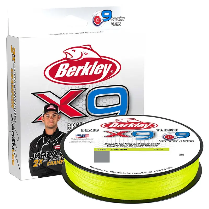 Berkley Jordan Lee X9 Flame Green Braid - 10Lb - 164 Yds - X9jbfs10-Gg [1502515] 1