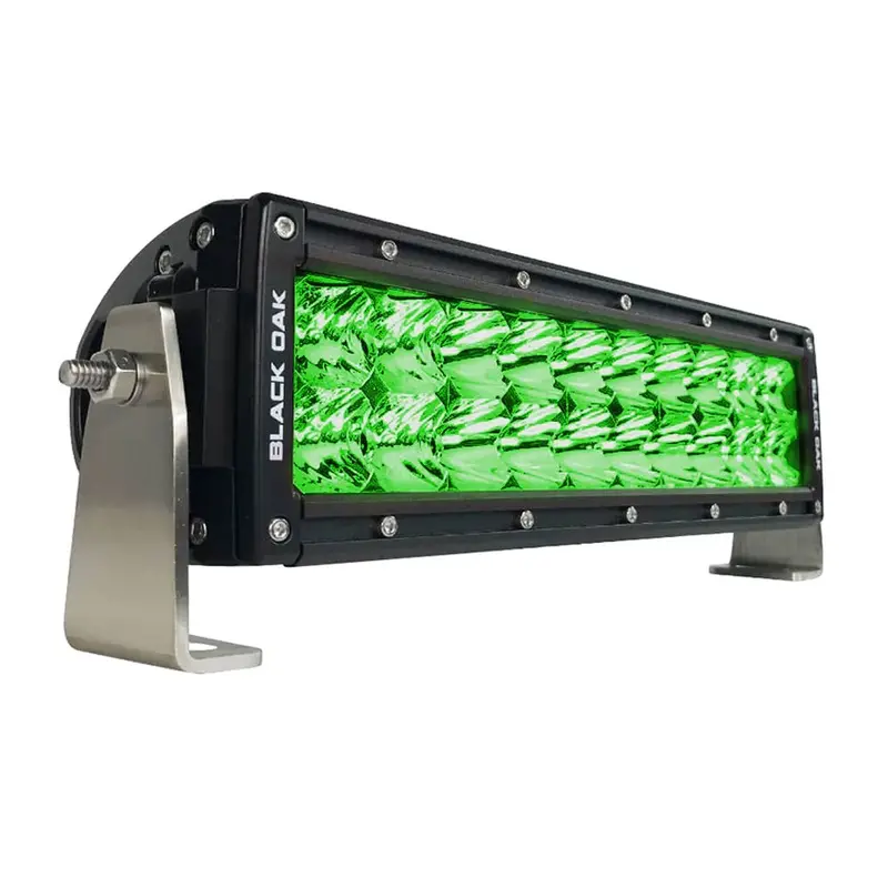 Black Oak 10" Green Led Hog Hunting Light Bar - Combo Optics - Black Housing - Pro Series 3.0 [10G-D3os] 1