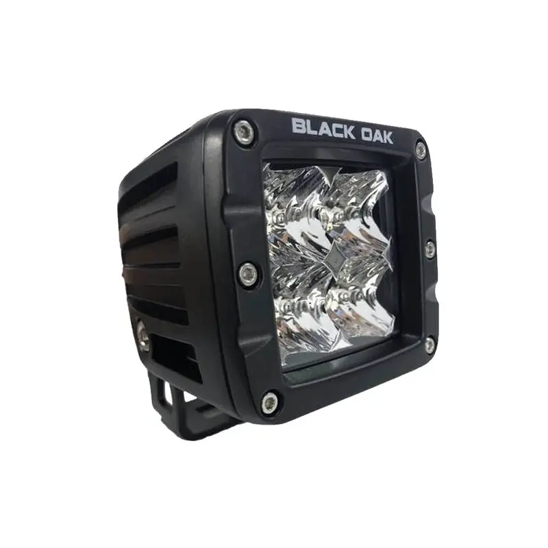 Black Oak 2" Led Pod Light - Flood Optics - Black Housing - Pro Series 3.0 [2F-Pod10cr] 1