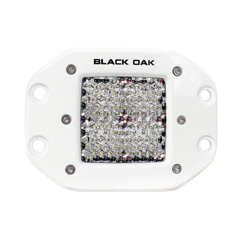 Black Oak 2" Marine Flush Mount Led Pod Light - Diffused Optics - White Housing - Pro Series 3.0 [2Dm-Fpod10cr] 1