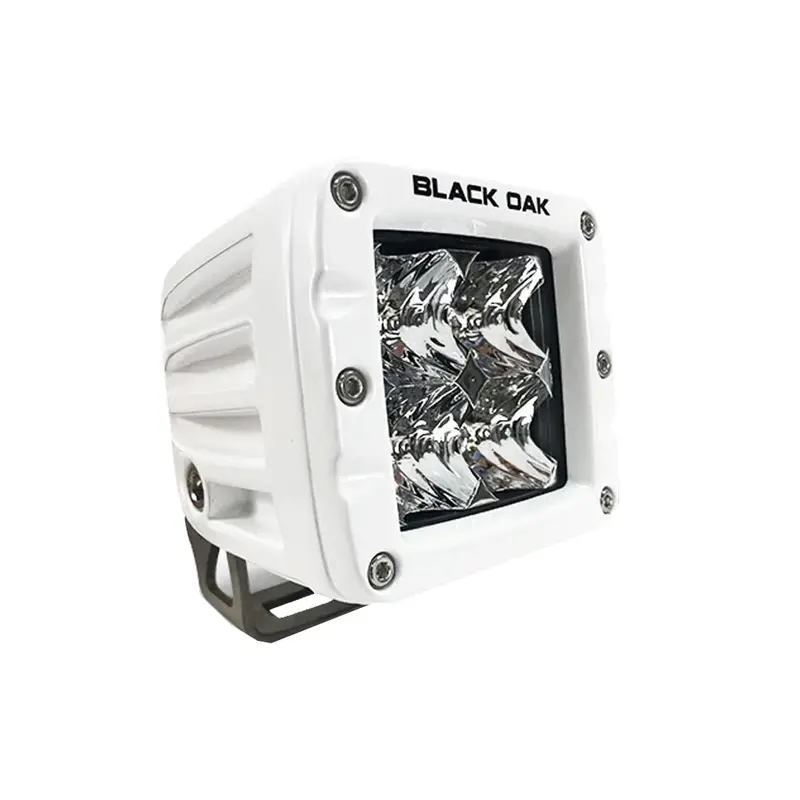 Black Oak 2" Marine Led Pod Light - Flood Optics - White Housing - Pro Series 3.0 [2Fm-Pod10cr] 1