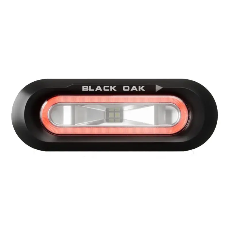 Black Oak Low Pro Flush - Black Housing - Red Led [Lps-Fr] 1