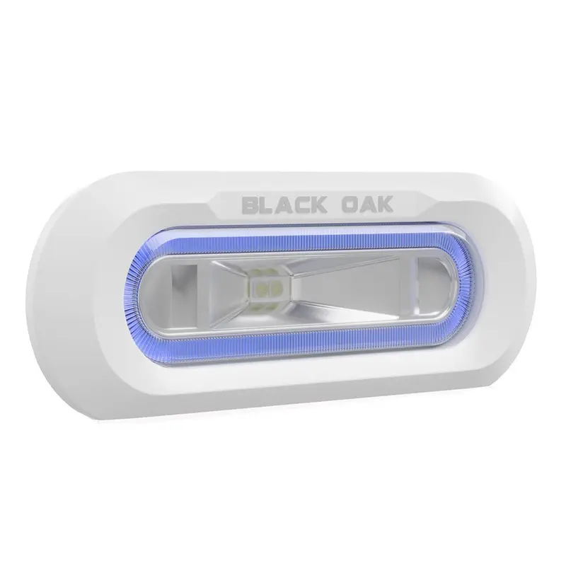 Black Oak Low Pro Marine Spreader Light - Flush Mount - White Housing - Blue Led [Mlps-Fb] 1