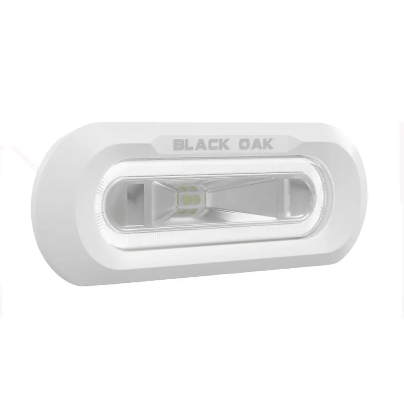 Black Oak Low Pro Marine Spreader Light - Flush Mount - White Housing - White Led [Mlps-Fw] 1