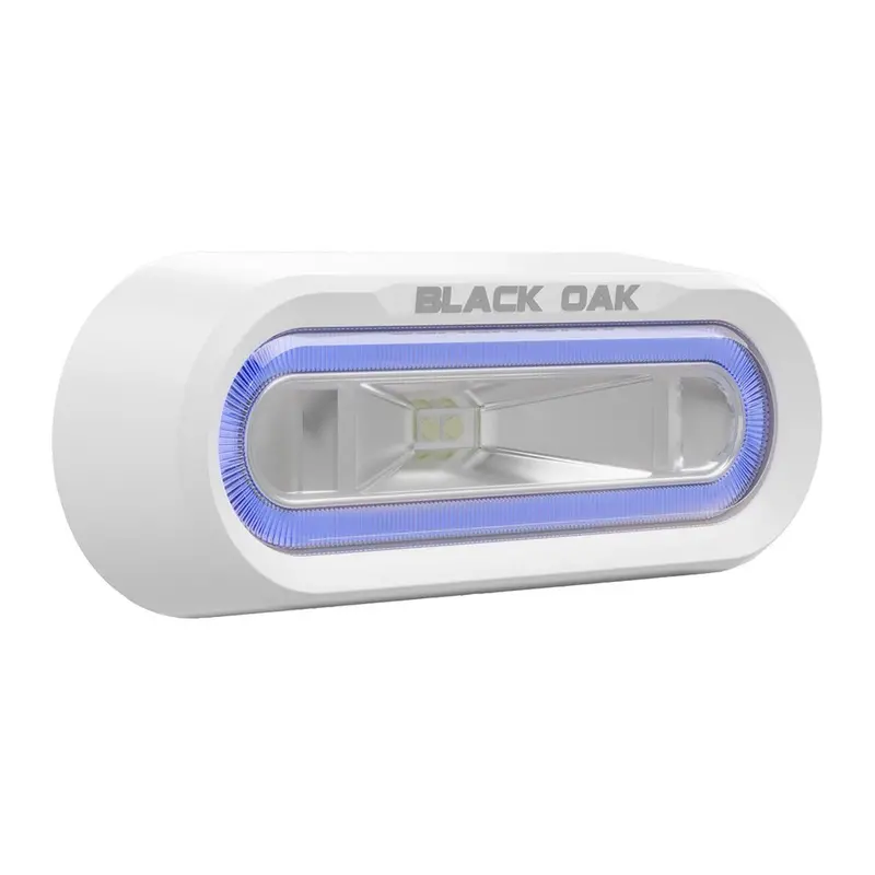 Black Oak Low Pro Off Road Spreader Light - Bracket Mount - White Housing - Blue Led [Mlps-B] 1