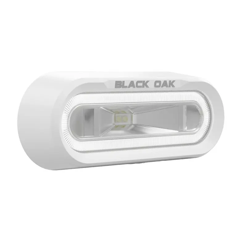 Black Oak Low Pro Off Road Spreader Light - Bracket Mount - White Housing - White Led [Mlps-W] 1