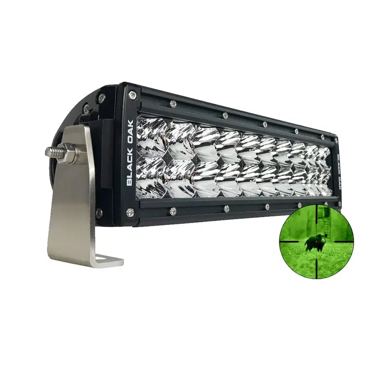 Black Oak Pro Series 3.0 10" 850Nm Infrared Double Row Led Light Bar - Combo Optics - Black Housing [10Ir-850] 1
