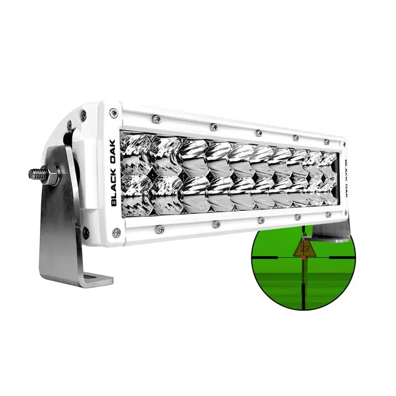 Black Oak Pro Series 3.0 10" 850Nm Infrared Marine Led Double Row Light Bar - Combo Optics - White Housing [10Mir-850] 1