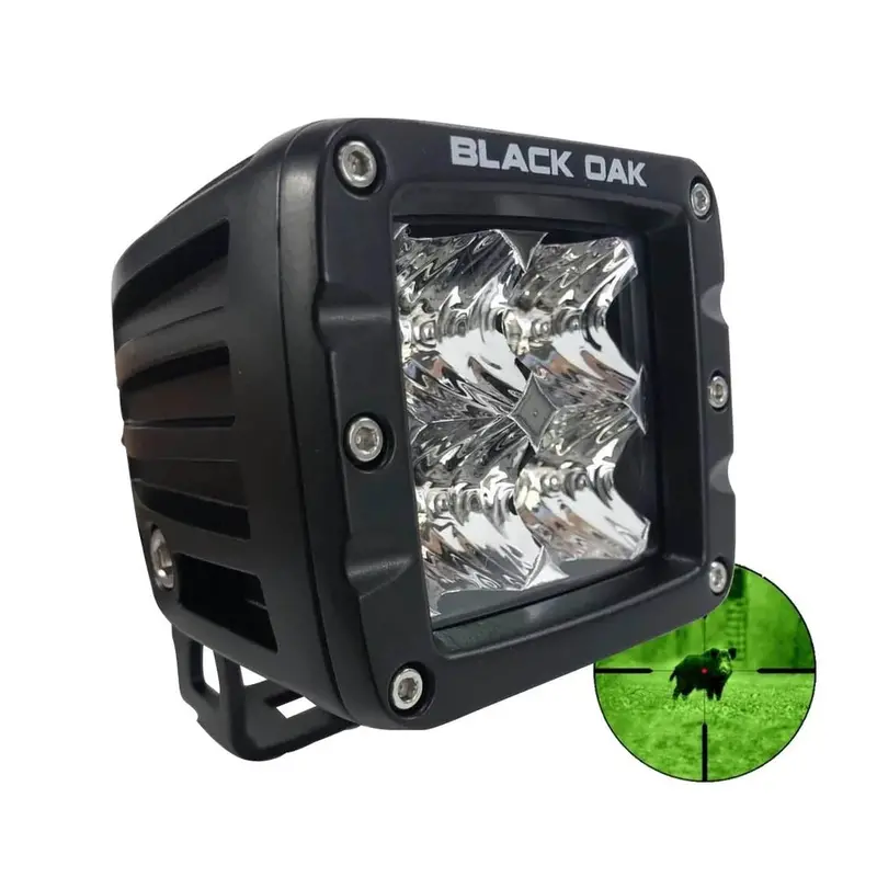 Black Oak Pro Series 3.0 2" 850Nm Infrared Pod Light - Flood Optics - Black Housing [2Ir-Pod850] 1