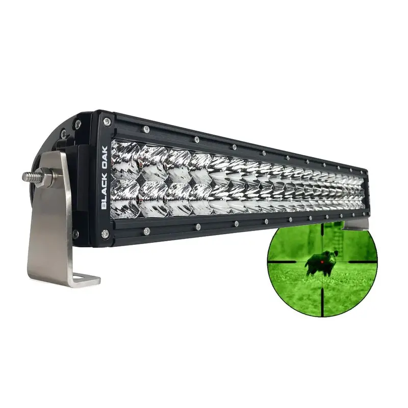 Black Oak Pro Series 3.0 Double Row Combo Infrared 20" 850Nm Led Light Bar - Black Housing [20Ir-850] 1