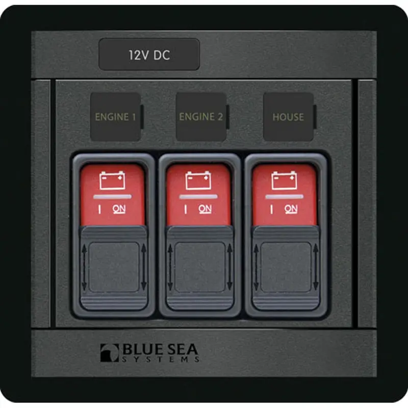Blue Sea 1148 Remote Control Panel W/(3) 2145 Remote Control Contura Switch [1148] 1