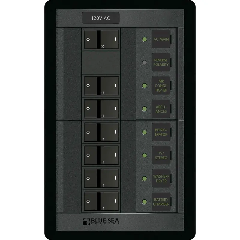 Blue Sea 1202 120V Ac Main + 6 Positions - Vertical [1202] 1