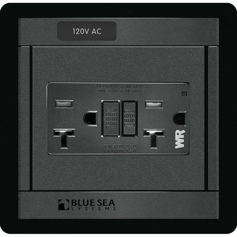 Blue Sea 1499 - 360 Panel - 120V Ac Gfci Dual Outlet [1499] 1