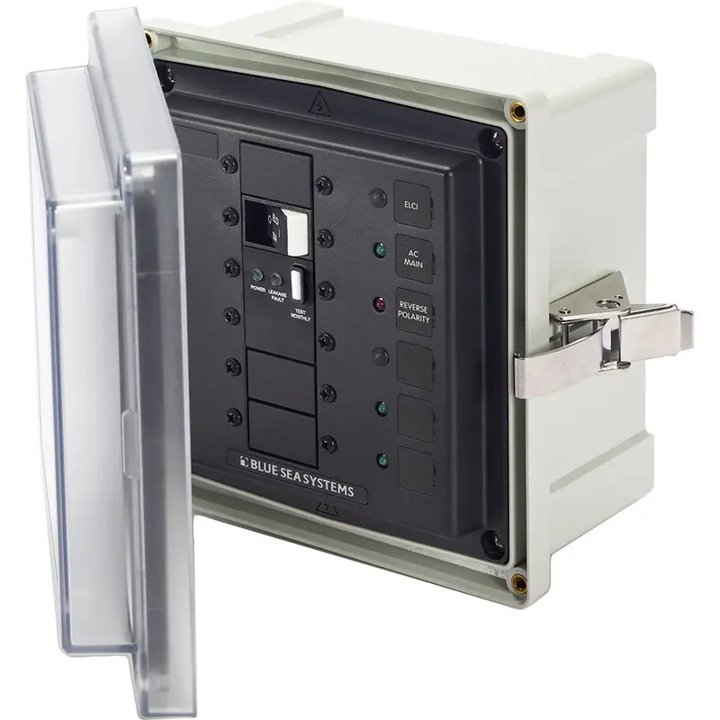 Blue Sea 3118 - Sms Panel Enclosure W/Elci (50A) And 2 Blanks - 120V Ac [3118] 1