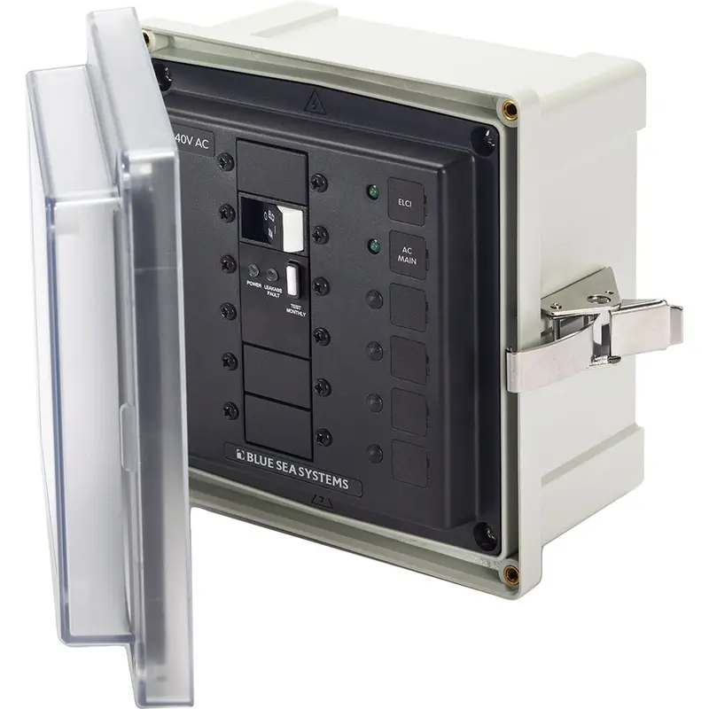 Blue Sea 3120 - Sms Panel Enclosure W/Elci Main (50A) And 2 Blanks - 240V [3120] 1