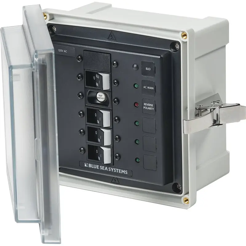 Blue Sea 3128 - Sms Panel Enclosure W/Elci (30A)  3 Branch (15A) - 120V Ac [3128] 1