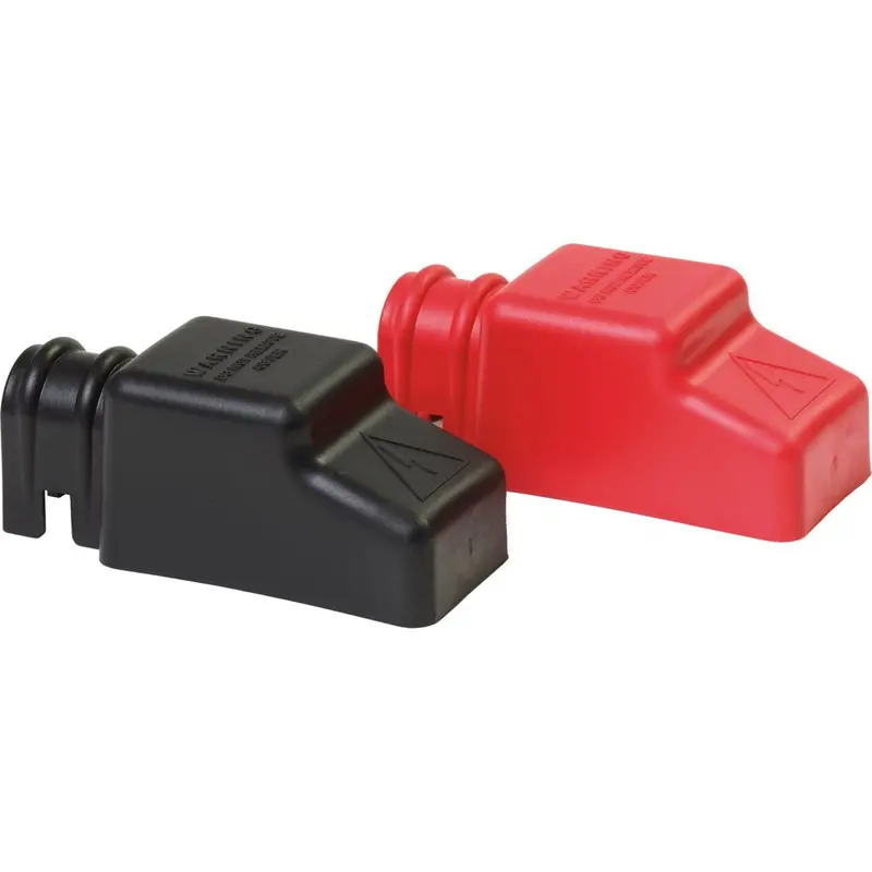 Blue Sea 4018 Square Cablecap Insulators Pair Red/Black [4018] 1