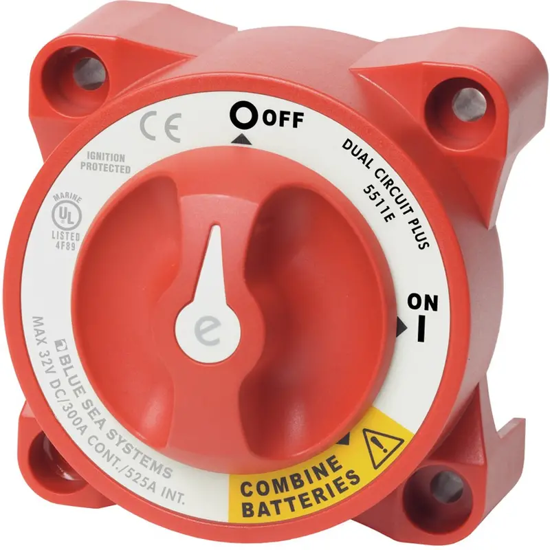 Blue Sea 5511E E-Series Dual Circuit Plus Battery Switch [5511E] 1