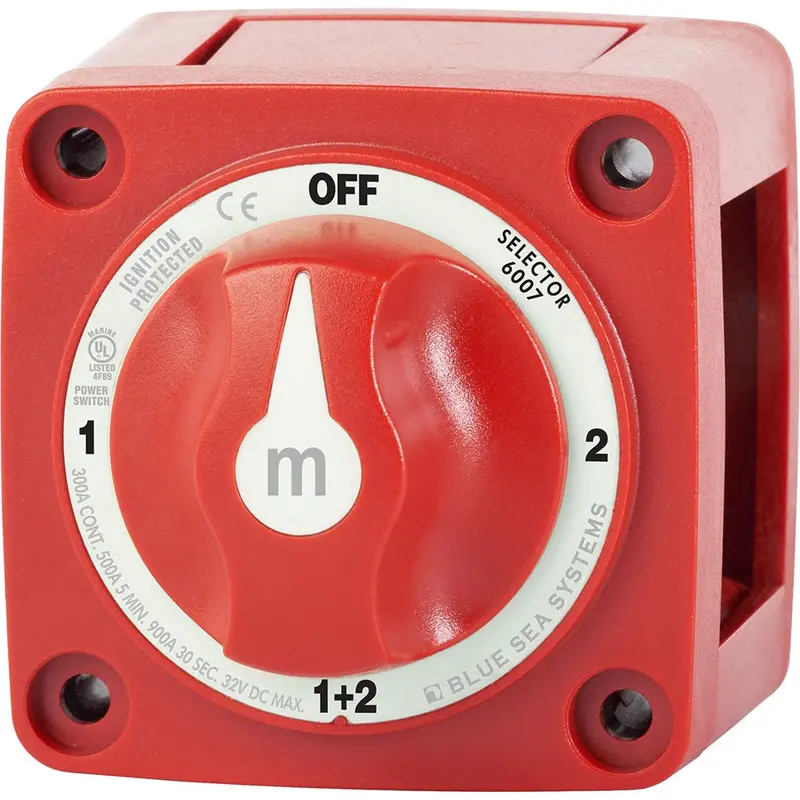 Blue Sea 6007 M-Series (Mini) Battery Switch Selector Four Position Red [6007] 1
