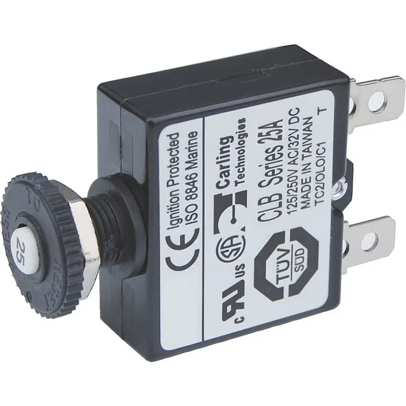 Blue Sea 7058 25A Push Button Thermal With Quick Connect Terminals [7058] 1