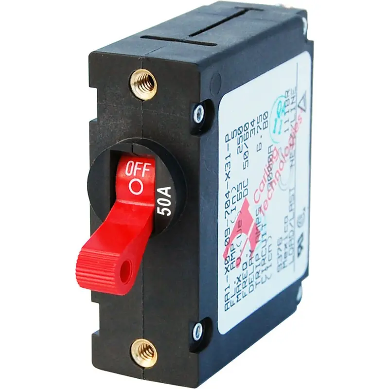 Blue Sea 7229 Ac / Dc Single Pole Magnetic World Circuit Breaker  -  50 Amp [7229] 1