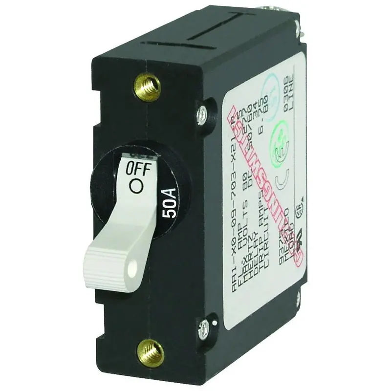 Blue Sea 7230 Ac/Dc Single Pole Magnetic World Circuit Breaker - 50Amp [7230] 1