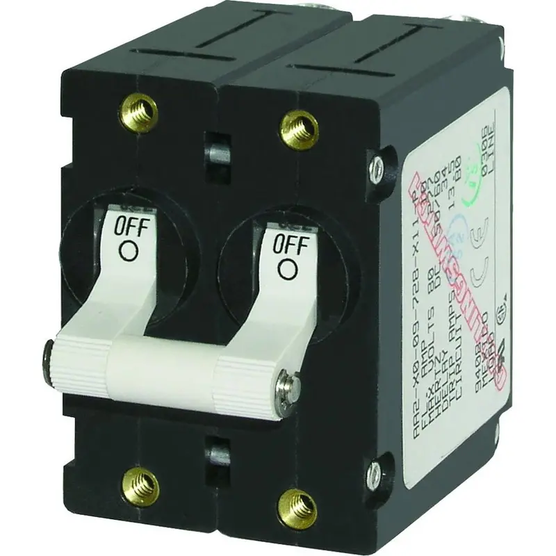 Blue Sea 7242 A-Series Double Pole Toggle - 50Amp - White [7242] 1
