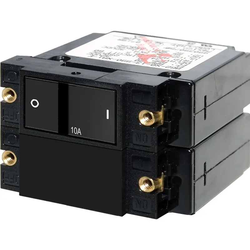 Blue Sea 7410 A-Series Flat Rocker Circuit Breaker - Double Pole - 10A [7410] 1